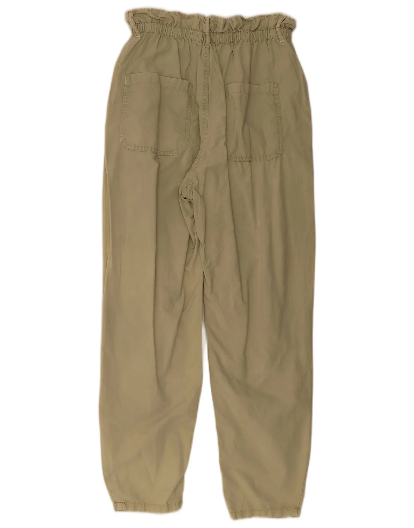 Zara Womens Tapered Chino Trousers EU 34 2XS W24 L28 Khaki - Image 2
