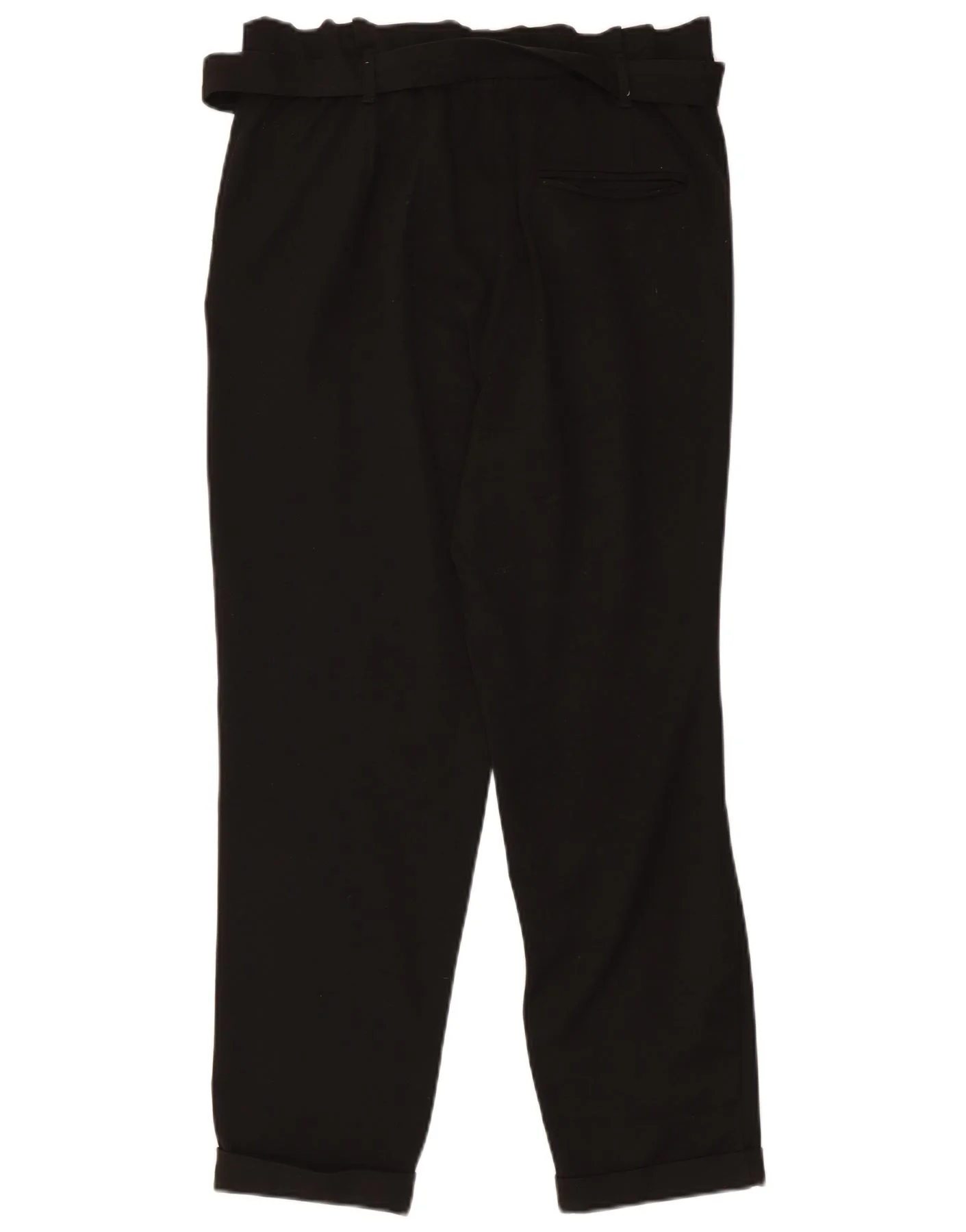 Zara Womens Tapered Cropped Trousers Medium W28 L25 Black - Image 2