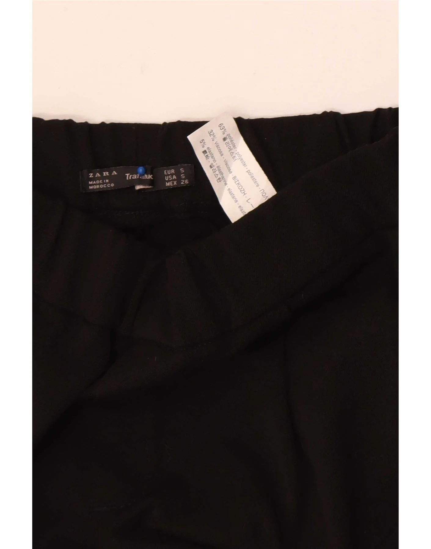 Zara Womens Tracksuit Trousers Small Black Colourblock Polyester - Image 3