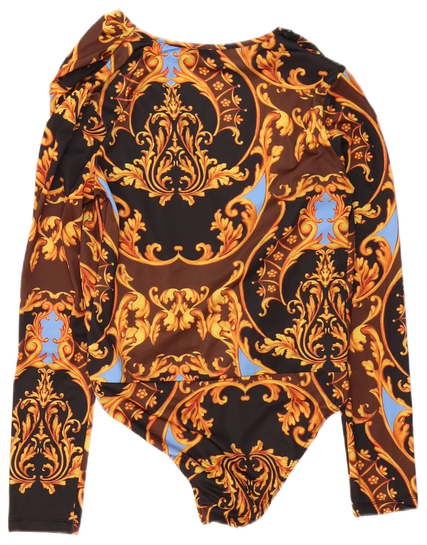 Zara Womens Trafaluc Long Sleeve Bodysuit UK 10 Small Multicoloured Paisley - Image 2