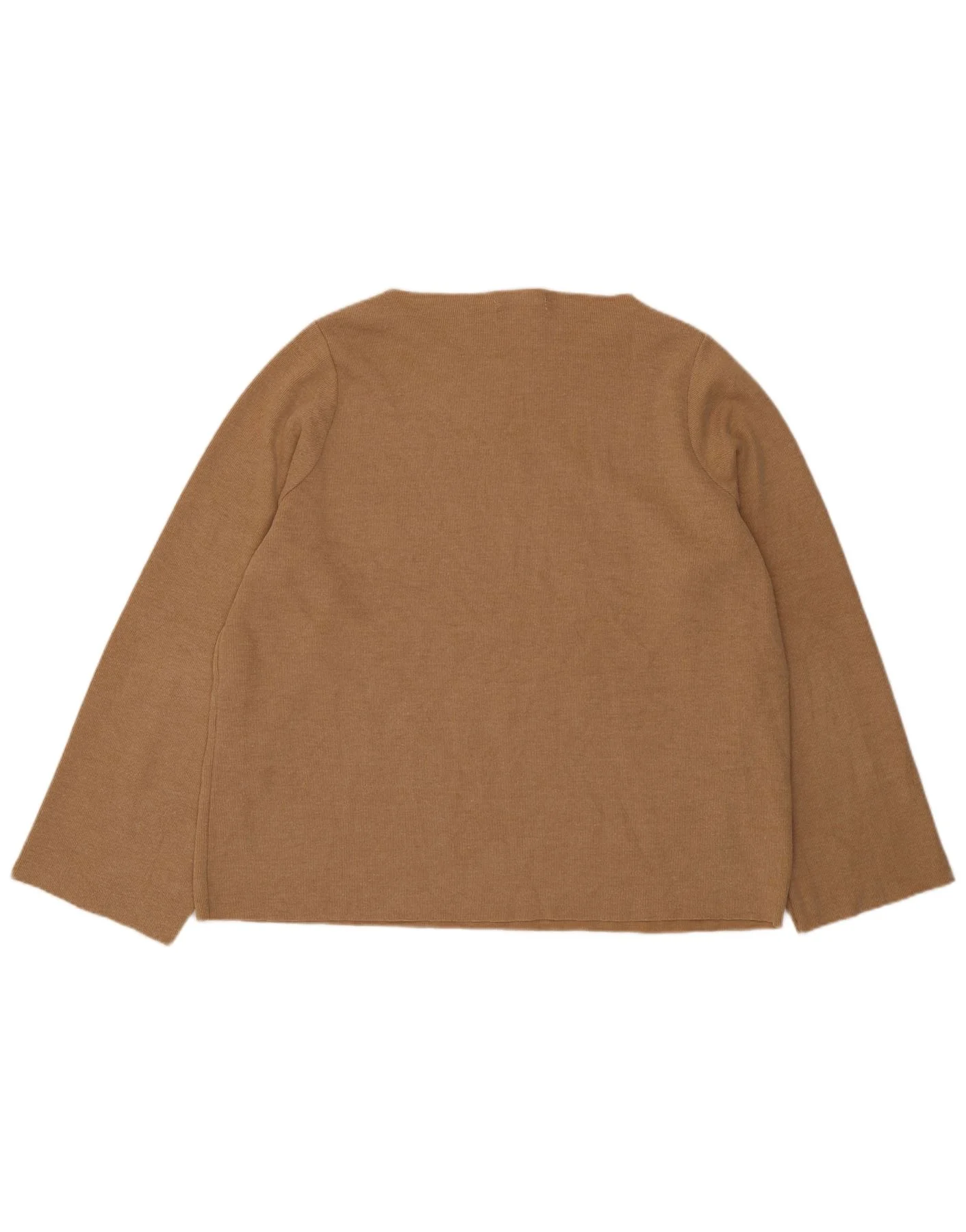 Zara Womens Trafaluc Top Long Sleeve UK 16 Large Beige - Image 2