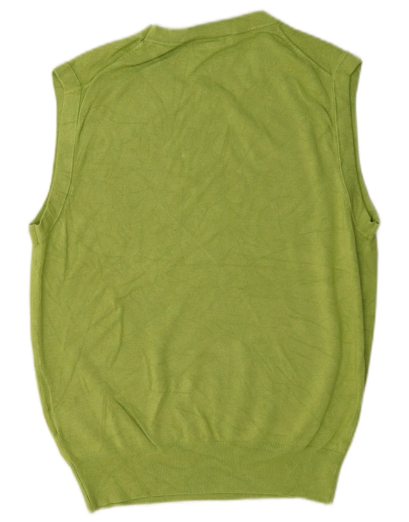 Zara Womens Vest Tank Top UK 18 XL Green Viscose - Image 2