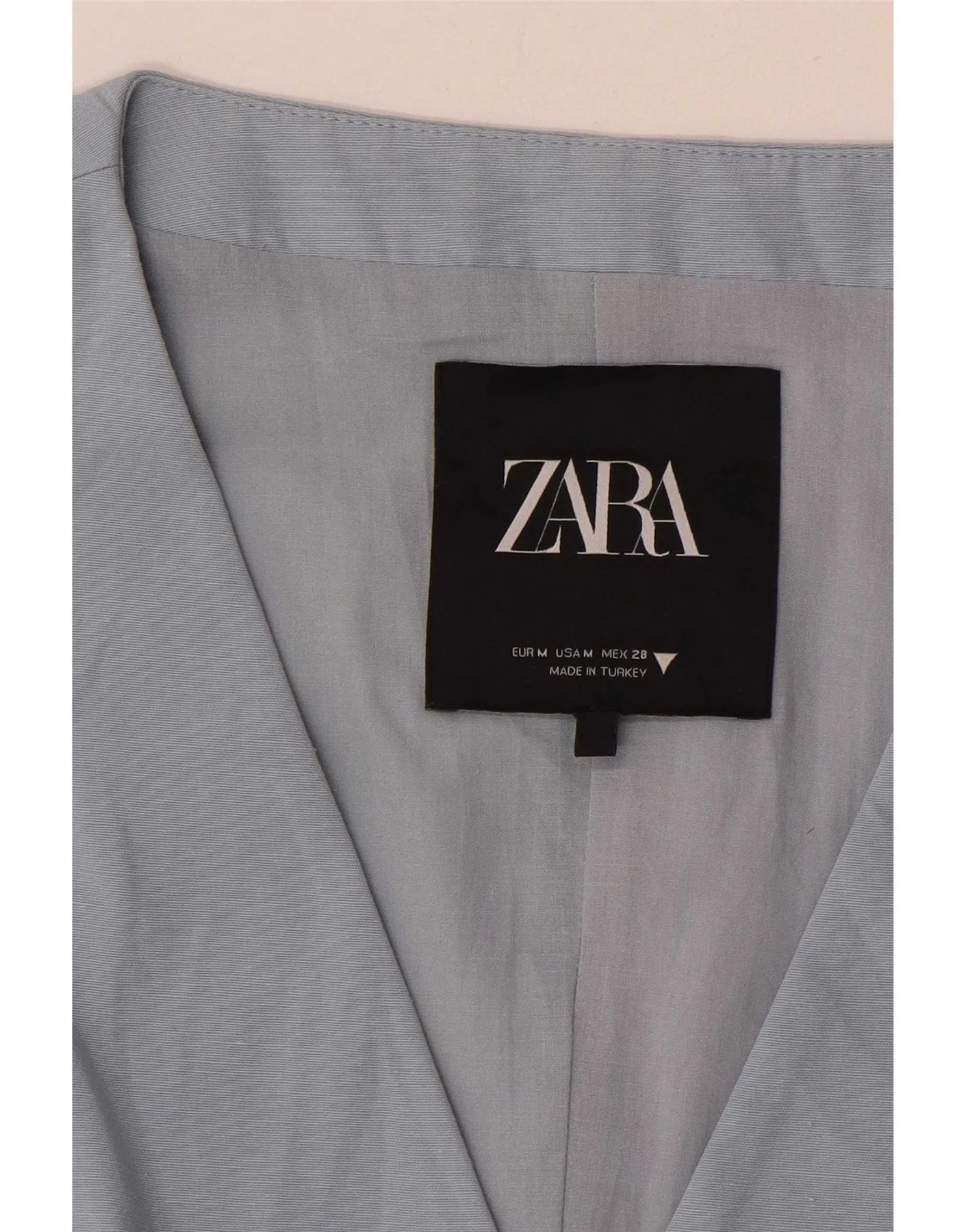 Zara Womens Waistcoat UK 12 Medium Blue - Image 4