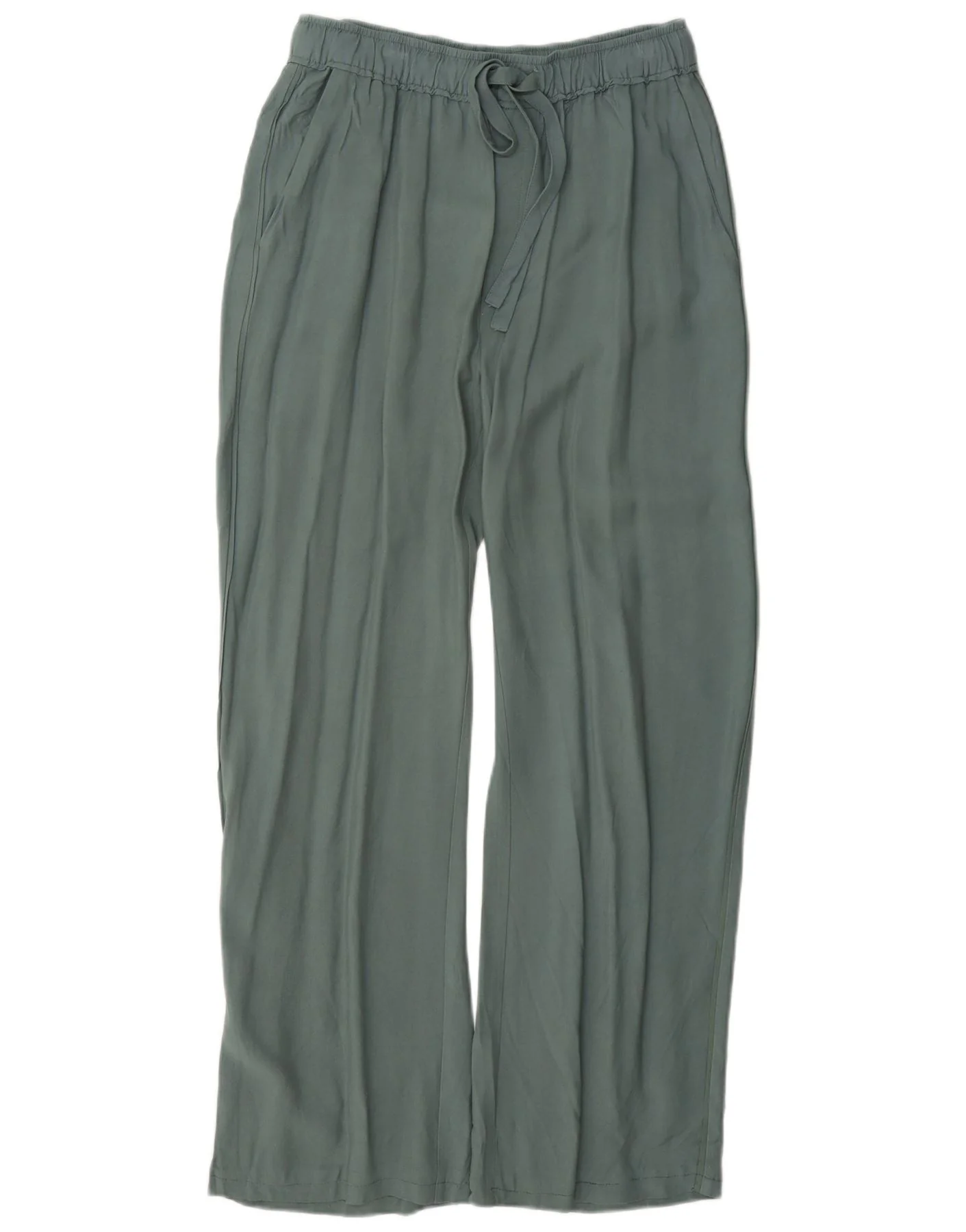 Zara Womens Wide Leg Casual Trousers Medium W28 L29 Green