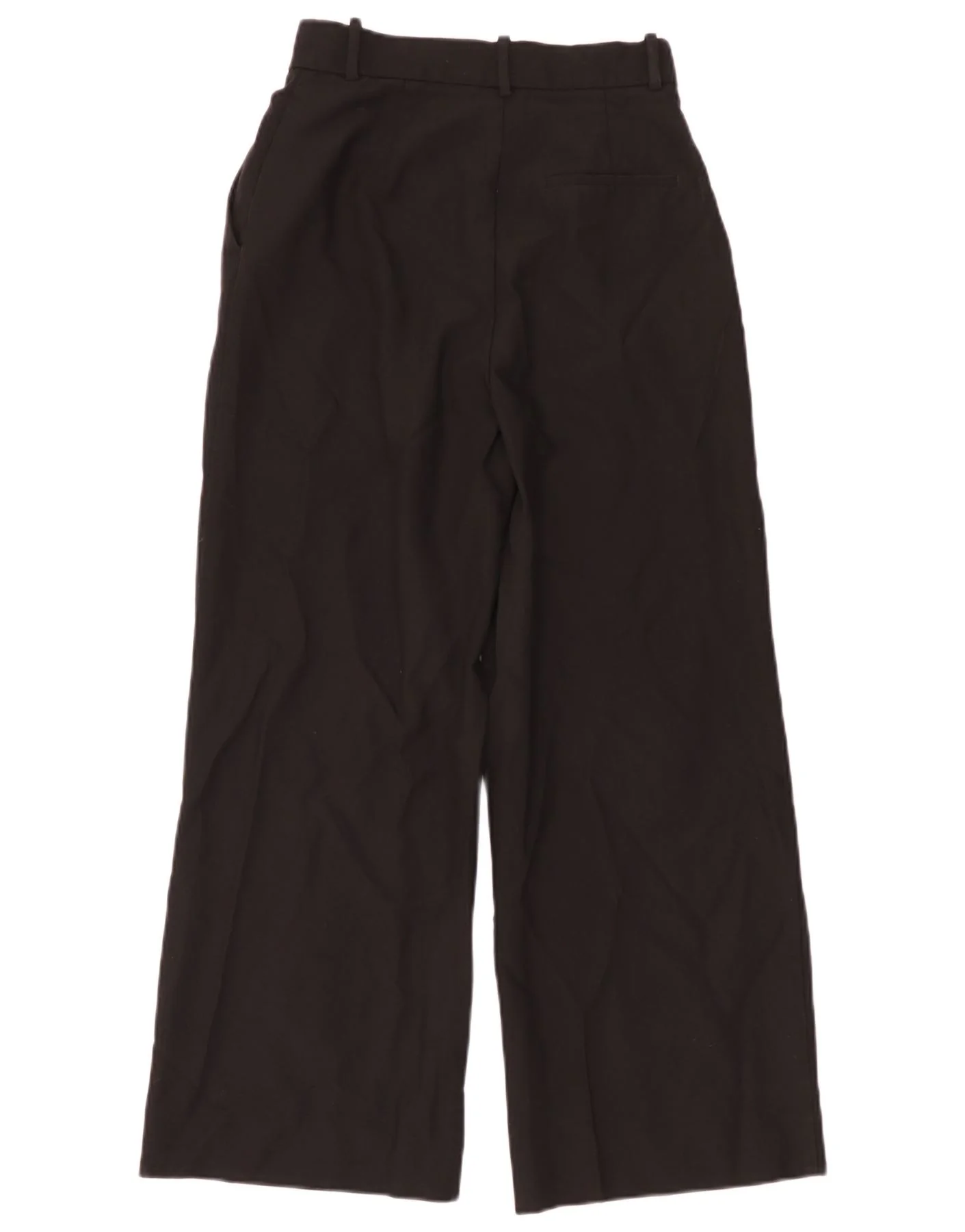 Zara Womens Wide Leg Suit Trousers Small W26 L28 Black Polyester - Image 2